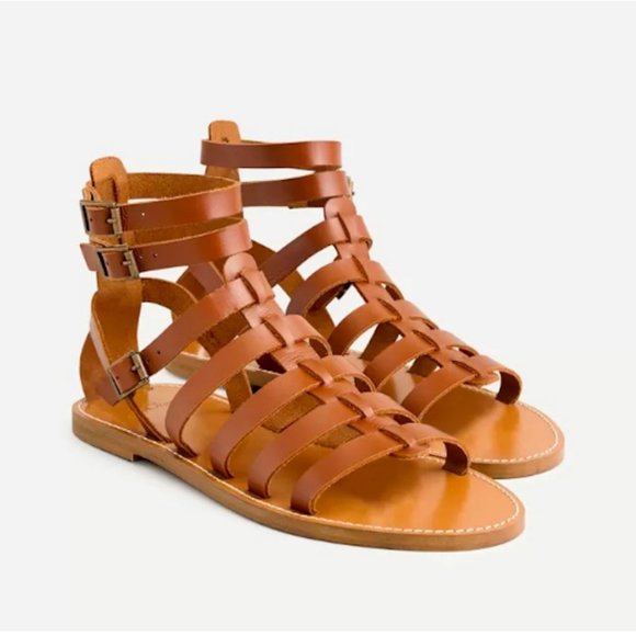 J.Crew Women's $148 Leather Gladiator Sandals - Picture 1 of 5